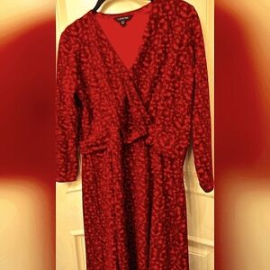 LANDS END Red Wrap Dress